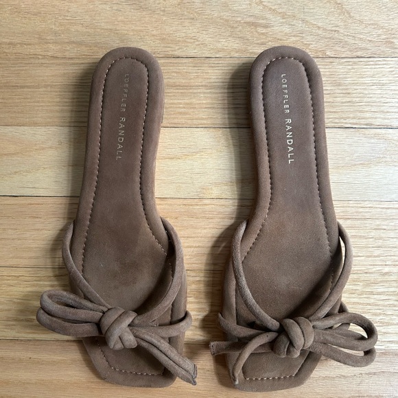 Loeffler Randall Hadley Cacao Suede Sandals - Picture 1 of 6